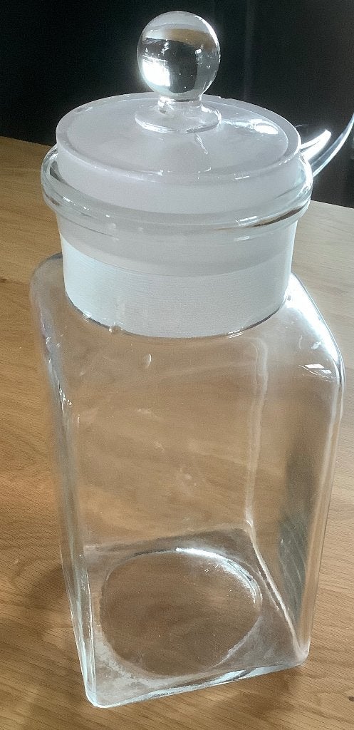 Antieke glazen apotheker/voorraad/stolp pot +- 30cm hoog, Ophalen of Verzenden, Zo goed als nieuw