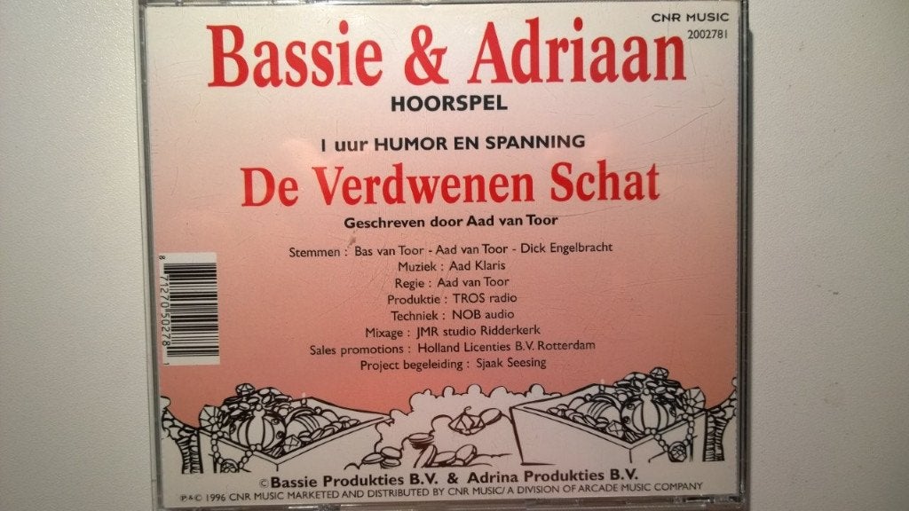 Bassie & Adriaan - De Verdwenen Schat, Cd's en Dvd's, Cd's | Kinderen en Jeugd, Ophalen of Verzenden, Zo goed als nieuw, Album