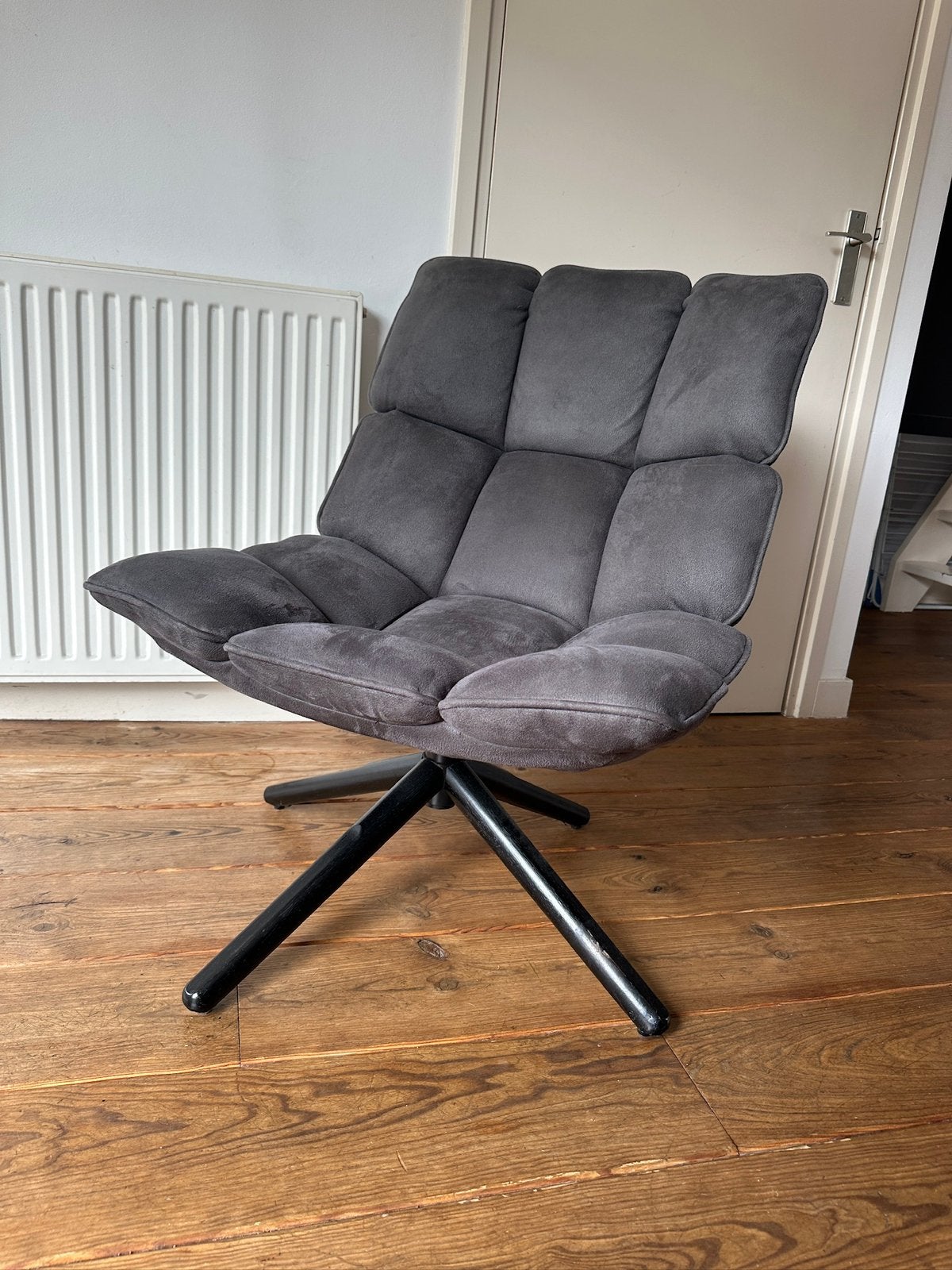 Lounge stoel Loods 5 - suede look, Ophalen, Minder dan 75 cm, Zo goed als nieuw, Stof