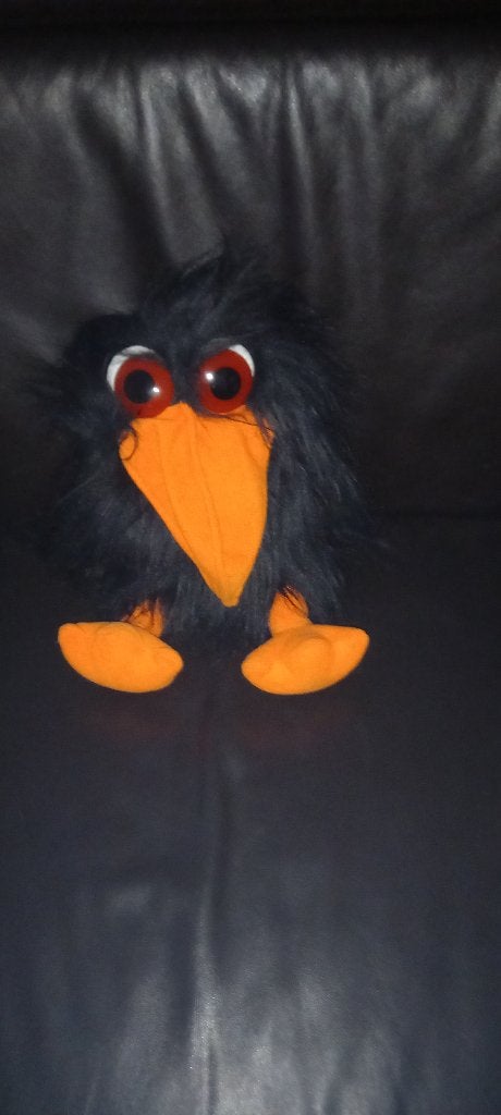 Zwarte vogel handpop ., Ophalen of Verzenden, Gebruikt, Overige typen