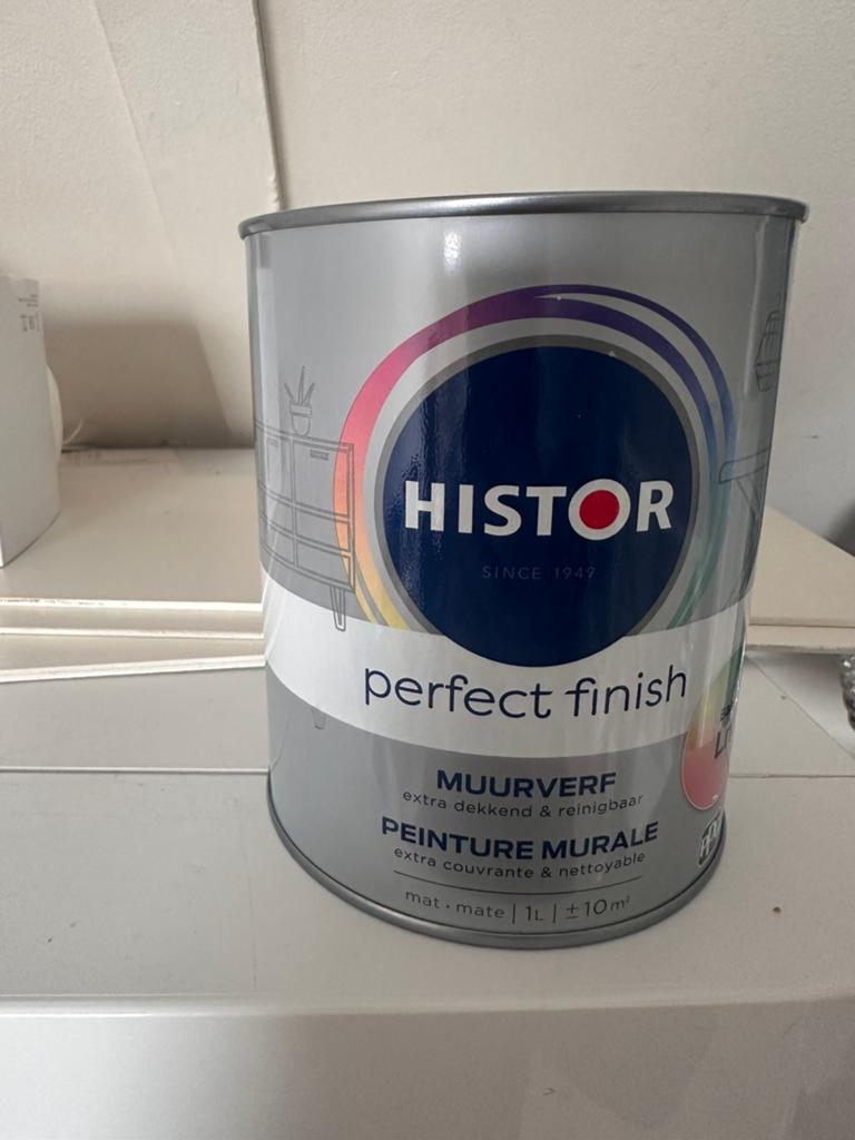 Histor verf 1 liter in de kleur Mushroom van Lab #287, Beige, Nieuw, Ophalen of Verzenden, Verf
