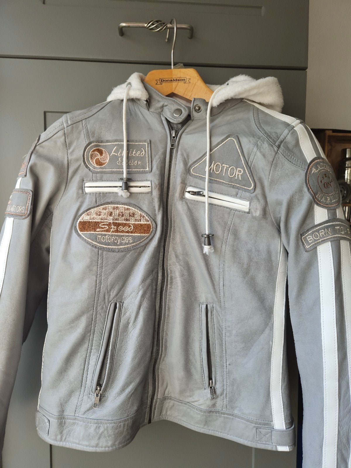 zeer mooie leren dames motorjas, Motoren, Kleding | Motorkleding, Ophalen, Tweedehands, Dames, Jas | leer