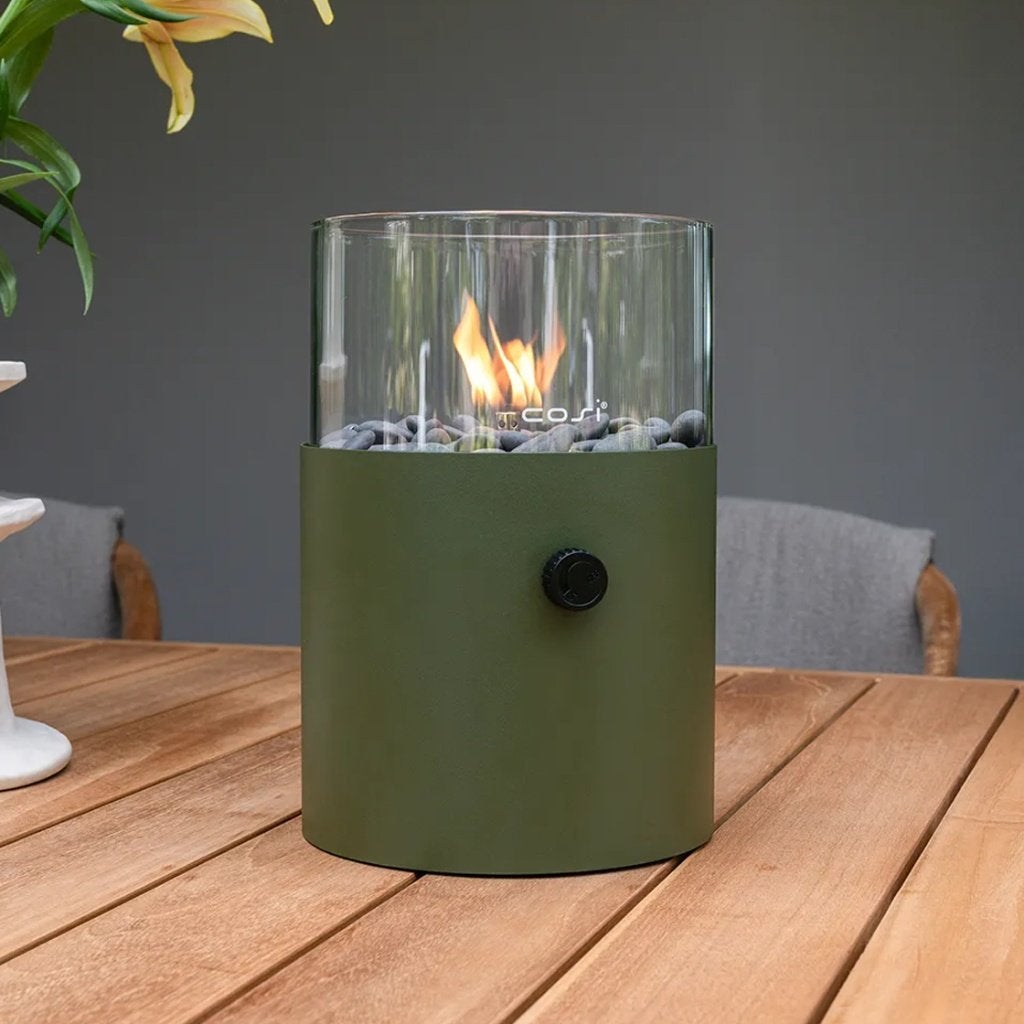 Cosiscoop XL gaslantaarn moss green NIEUW, Tuin en Terras, Cosi-Fires, Nieuw, Ophalen of Verzenden, Nvt