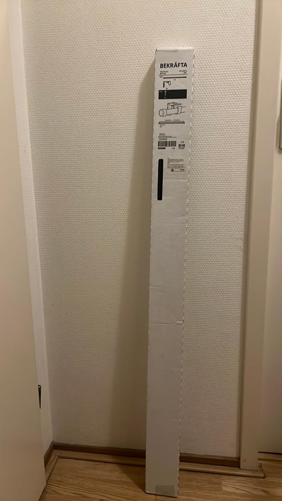 IKEA BEKRÄFTA Gordijnroede 120-210 cm, 100 tot 150 cm, Zwart, Nieuw, Ophalen of Verzenden