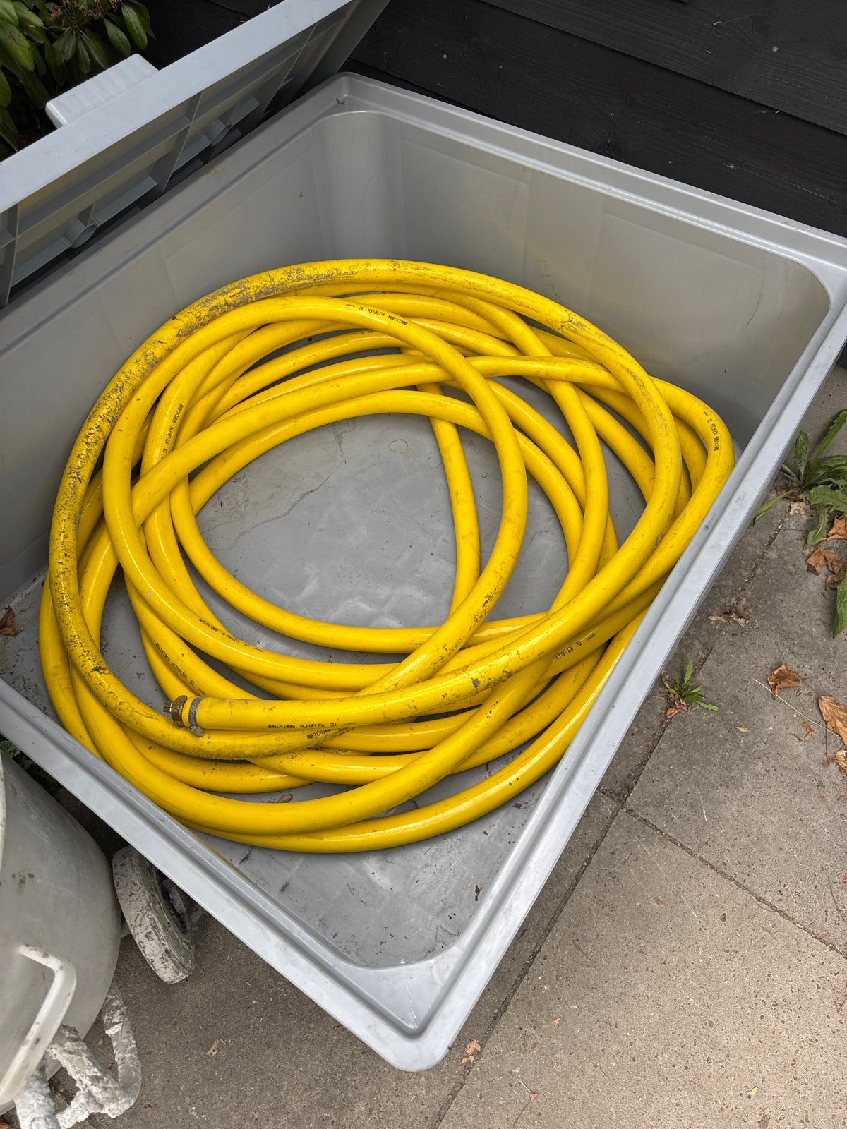 Gele tuinslang 32mm alfaflex, Tuin en Terras, Tuinslangen, Ophalen, Gebruikt, Tuinslang