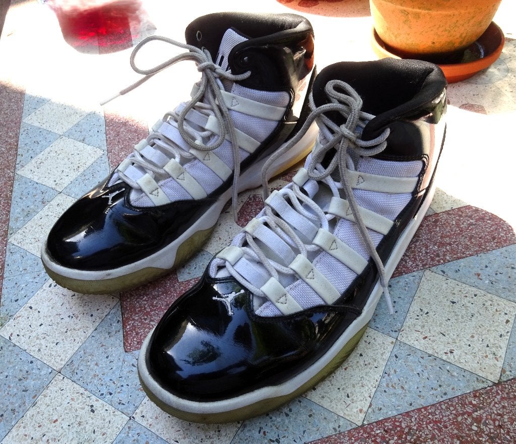Maat 44 * Black & White Jordan sneaker veterschoenen, Kleding | Heren, Verzenden, Zwart, Jordan Max Aura, Sneakers of Gympen