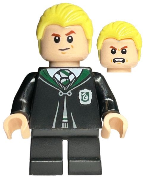 Lego Harry Potter Sorcerer's Stone Draco Malfoy - Black Tors, Inclusief accessoires, Lego, Ophalen of Verzenden, Minifiguur