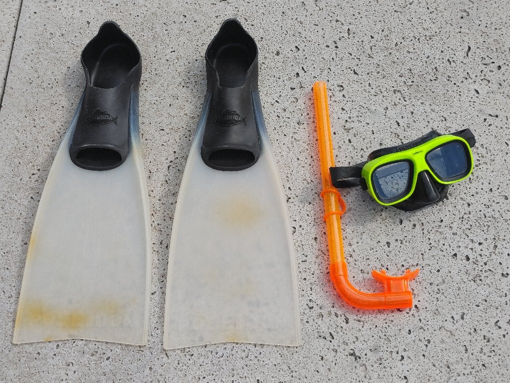 Duikset mares solana silicone masker + flippers maat 37-38, Ophalen of Verzenden, Zo goed als nieuw, Snorkelset
