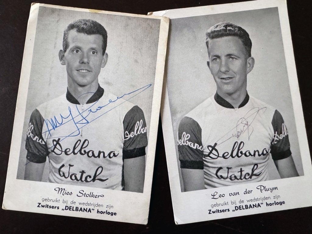 Wielrennen fotokaarten DELBANA–vd PLUIJM-STOLKER gesigneerd, Ophalen of Verzenden, Nieuw, Overige typen