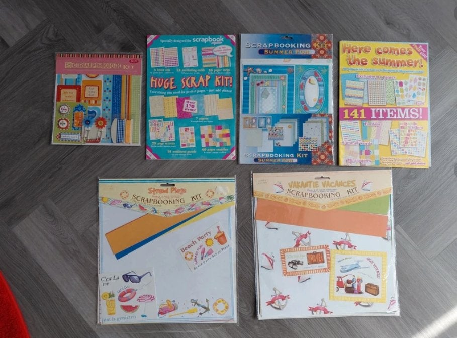 Zomer scrapbook zomerpapier pakket, Hobby en Vrije tijd, Scrapbooking, Ophalen of Verzenden, Zo goed als nieuw, Papier of Karton