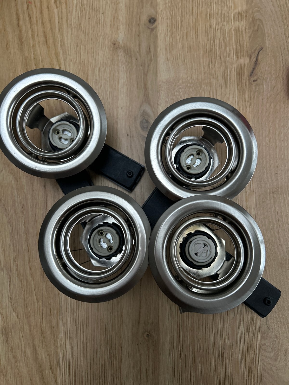 Set van 4 Inbouwspots - Gebruikt, Metaal, Halogeen, Gebruikt, GU10, Overige merken