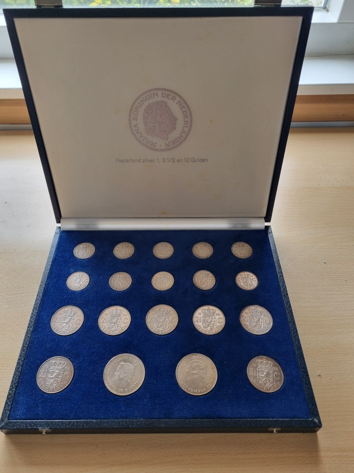 complete set zilveren munten Juliana, Koningin Juliana, Setje, Zilver, Euro's
