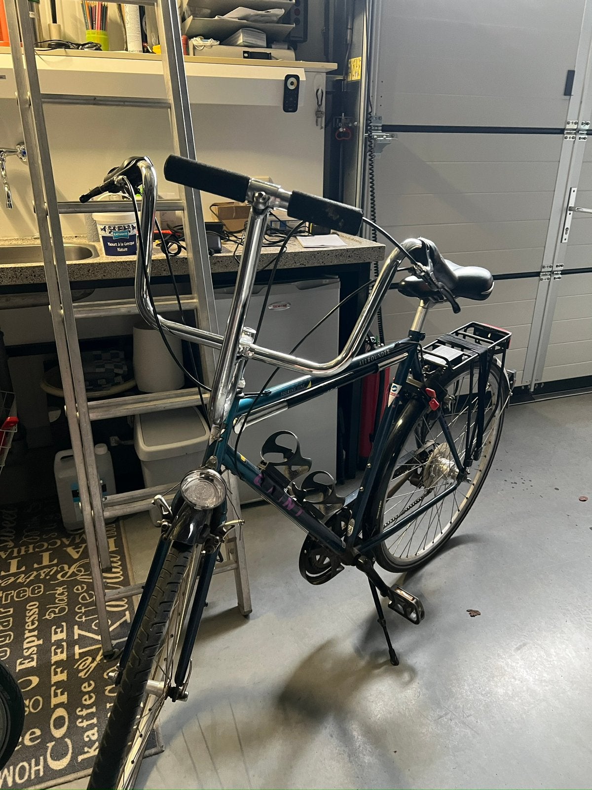 Giant herenfiets (27 inch) met speciaal stuur, Fietsen en Brommers, Ophalen, Gebruikt, Velgrem, Versnellingen