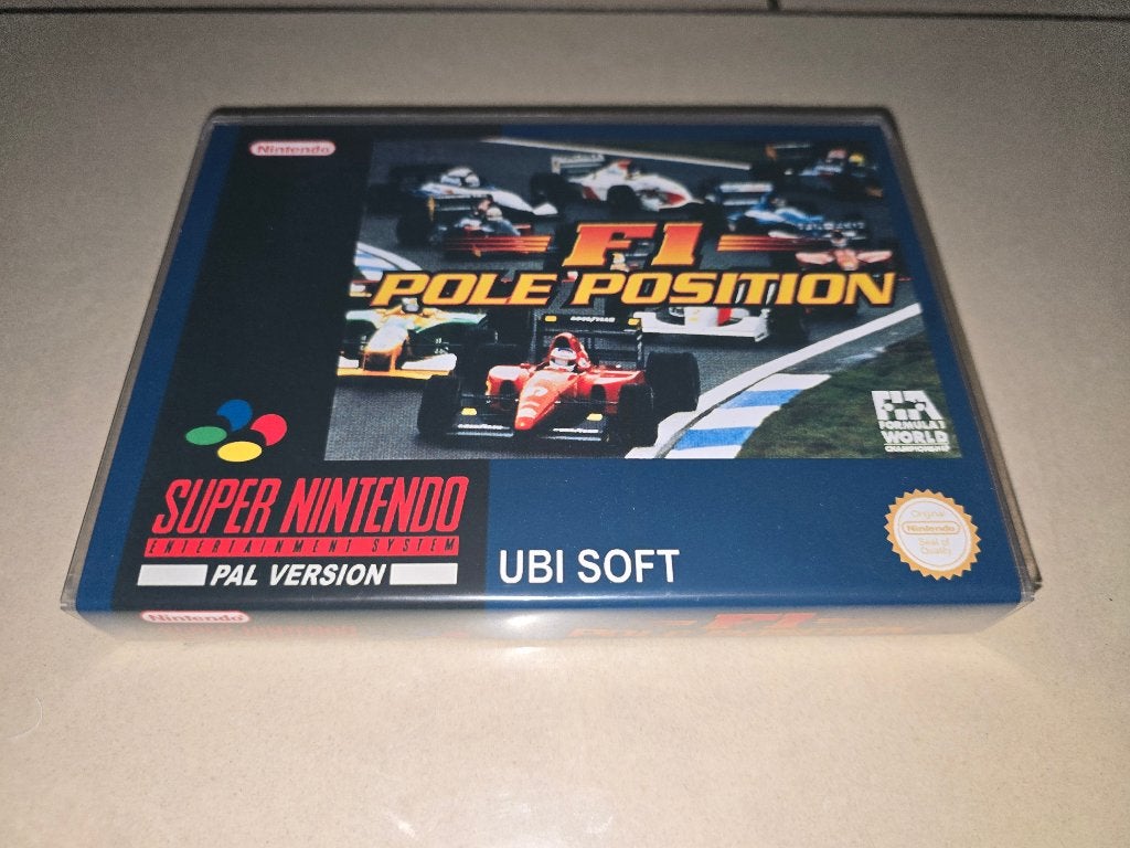 F1 Pole Position SNES Game Case, Verzenden, 1 speler, Racen en Vliegen, Zo goed als nieuw