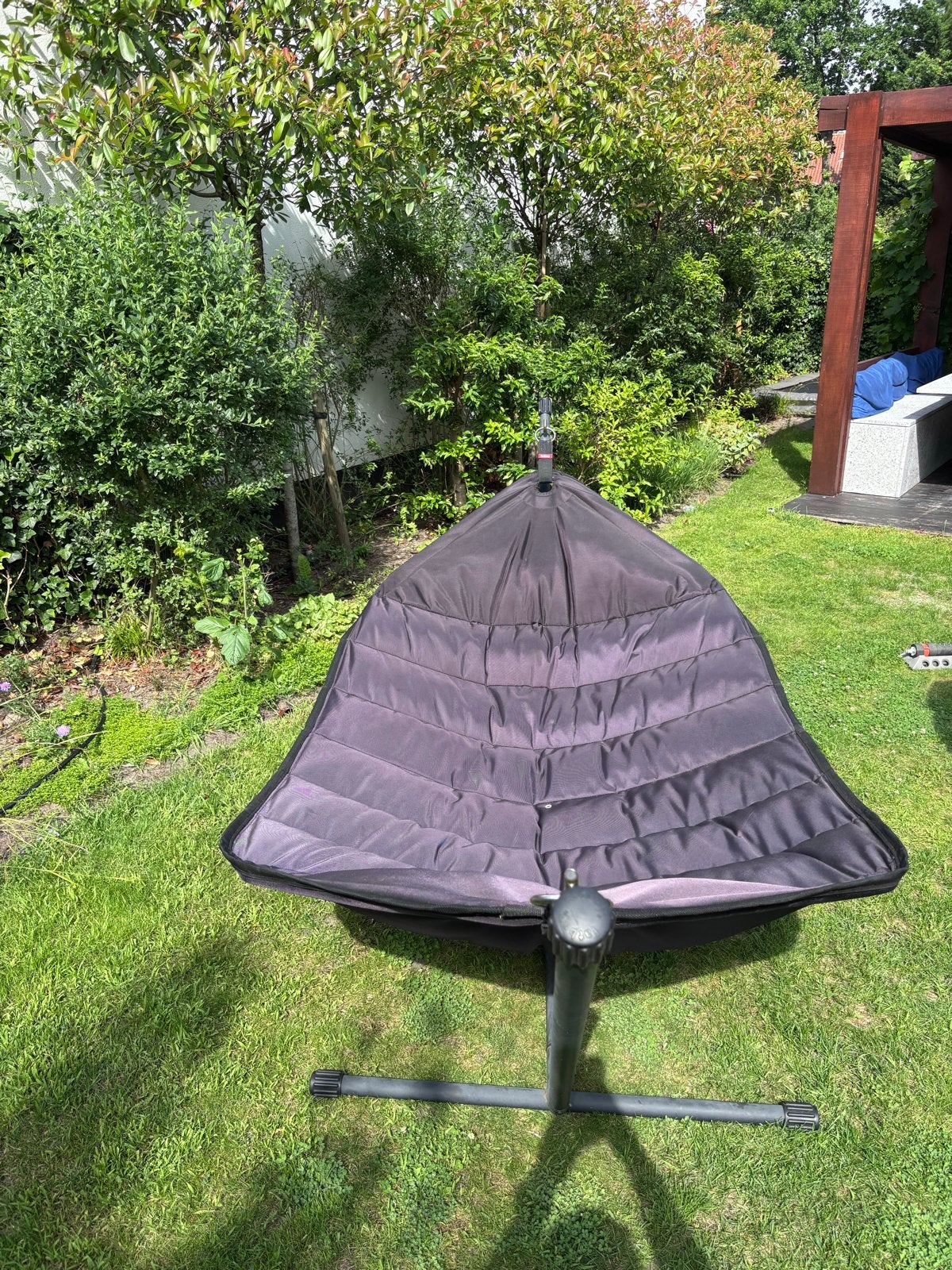 Fatboy Headdemock Hangmat Zwart met Standaard, Tuin en Terras, Ophalen, Gebruikt, Meerpersoons, Met standaard