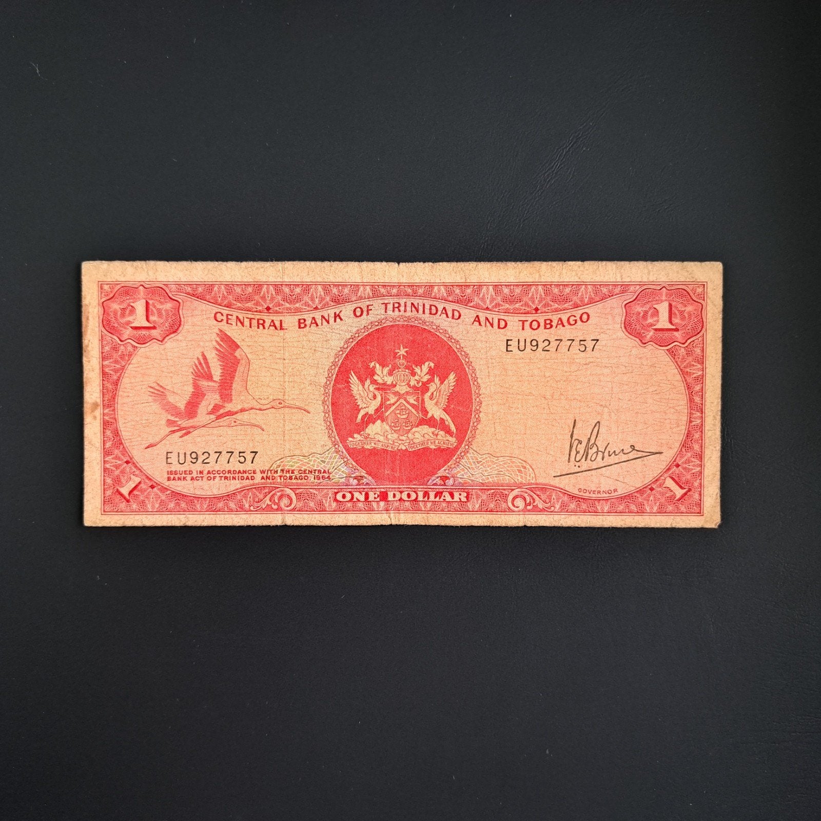 1 dollar Trinidad en Tobago #008, Postzegels en Munten, Bankbiljetten | Amerika, Verzenden, Noord-Amerika, Los biljet