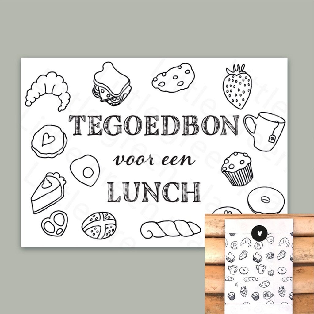 Tegoedbon lunch – Printable, Tickets en Kaartjes, Eén persoon, Overige soorten, Overige typen