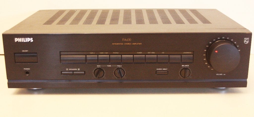 Philips FA630 Versterker / 120 Watts / 1990 - 1992 / Japan, Overige merken, Ophalen of Verzenden, Zo goed als nieuw, 120 watt of meer
