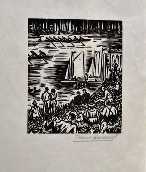 Frans Masereel Hamburg - Houtsnede Handgesign., Verzenden