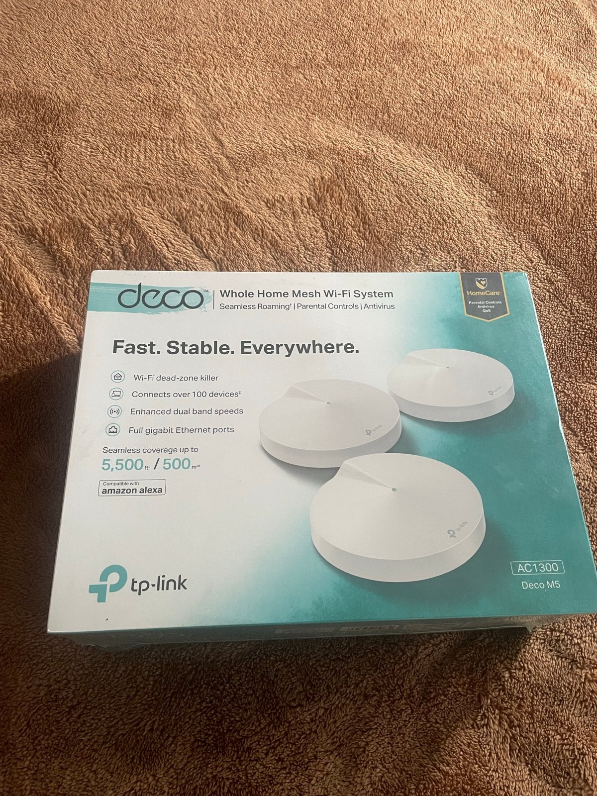 TP-Link Deco M5 AC1300 Whole Home Mesh Wi-Fi Systeem, Ophalen, Nieuw, Router