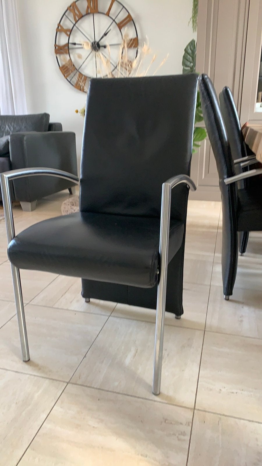 6 kalfsleren stoelen, Huis en Inrichting, Ophalen, Zo goed als nieuw