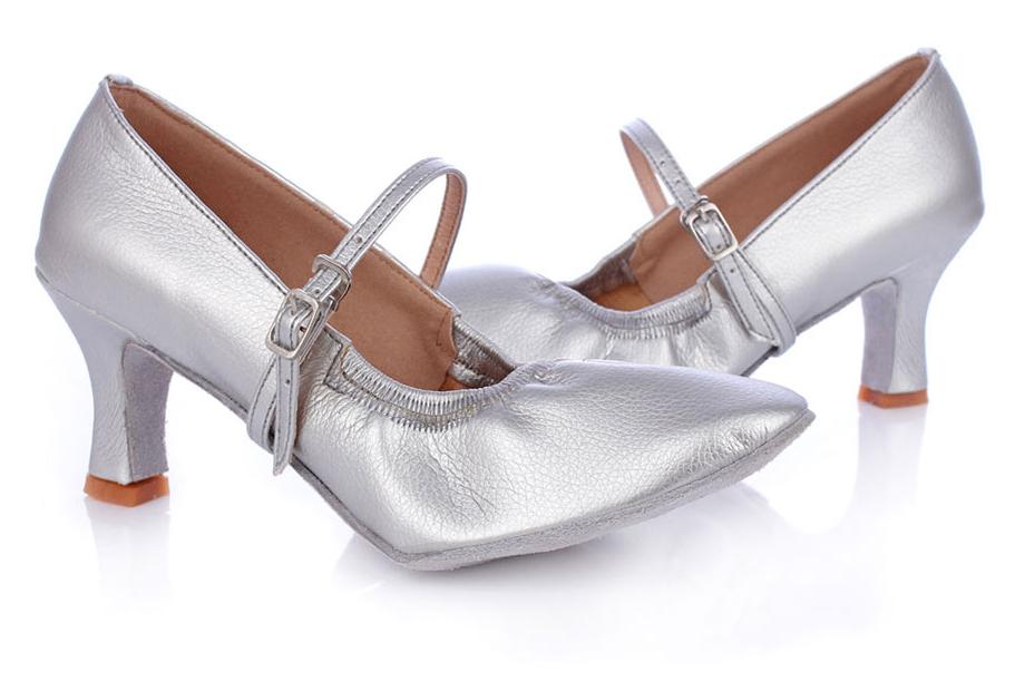Zilveren dames flamenco schoenen dansschoenen salsa hakken, Verzenden, Nieuw, Overige kleuren, Dansschoenen