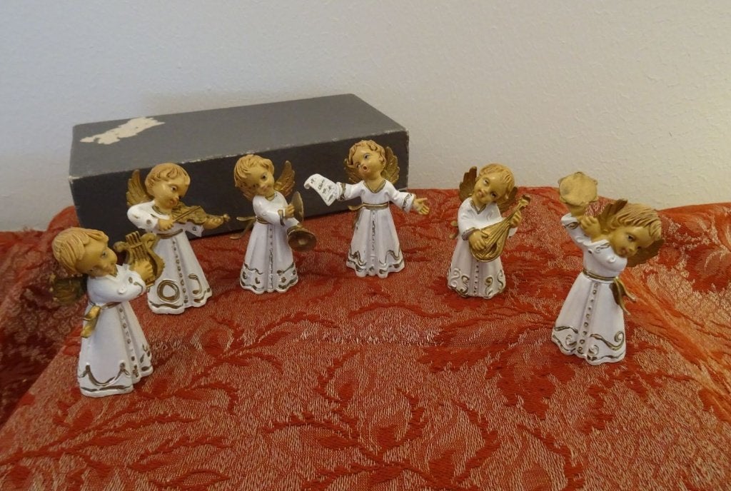 6 muziek spelende engeltjes., Ophalen of Verzenden