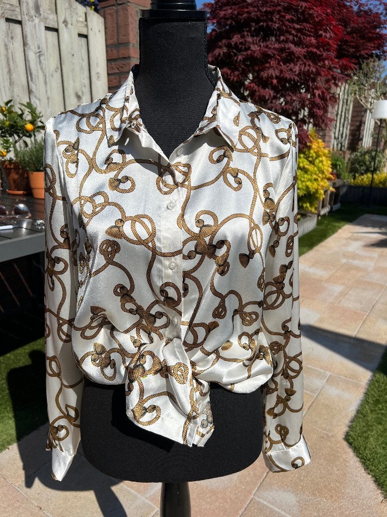 Classy blouse met mooi patroon maat 38, Maat 38/40 (M), Overige kleuren, Nieuw, Ophalen of Verzenden