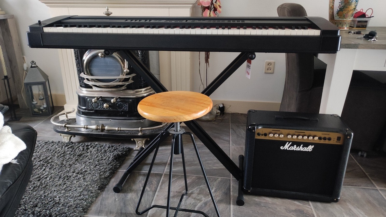Roland RD-500 Stage Piano met Marshall versterker, Gebruikt, 88 toetsen, Roland, Ophalen of Verzenden