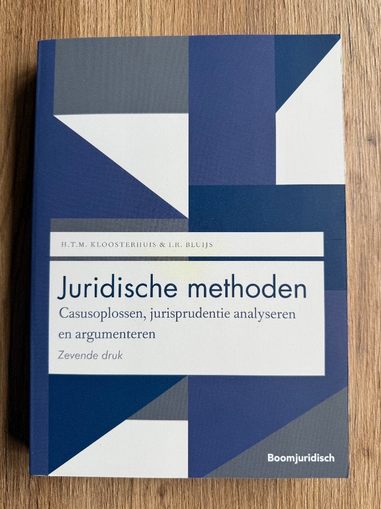 Juridische methoden 7e druk (als nieuw), Boeken, Studieboeken en Cursussen, Diverse auteurs, Ophalen of Verzenden, Alpha, WO