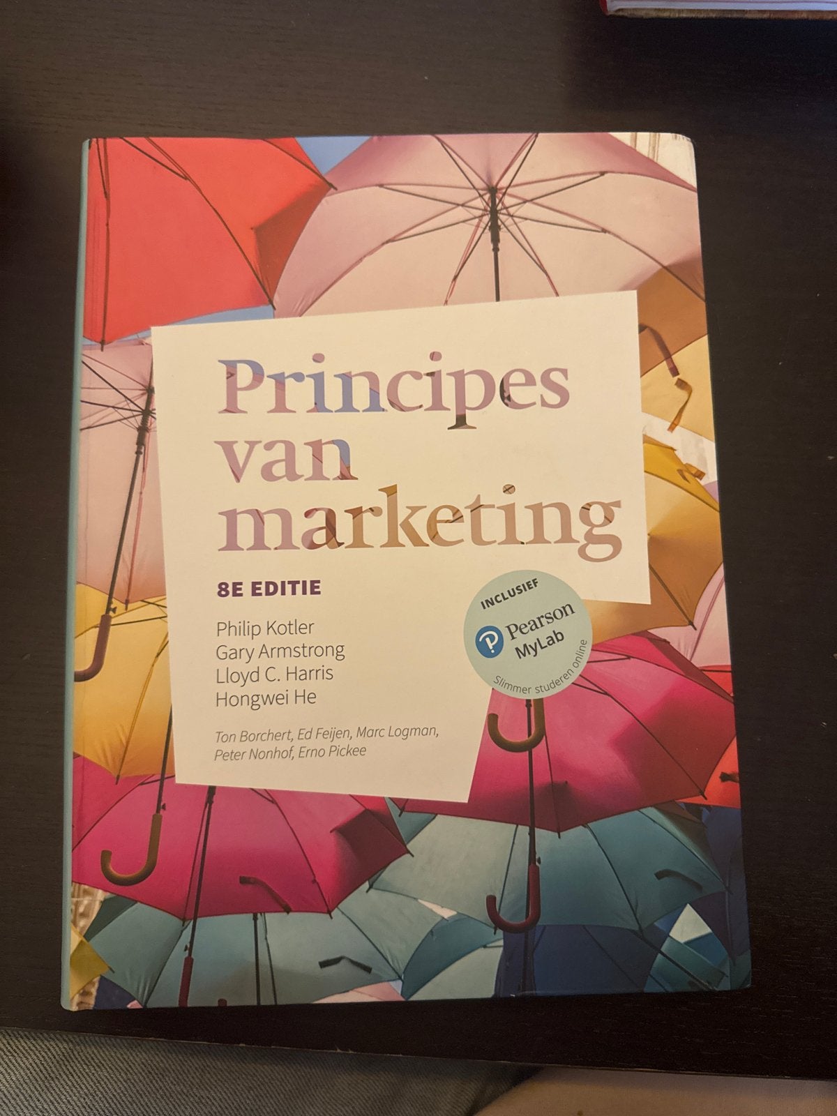 Principes van marketing - 8e editie - Pearson MyLab, Ophalen of Verzenden, Zo goed als nieuw, Economie en Marketing
