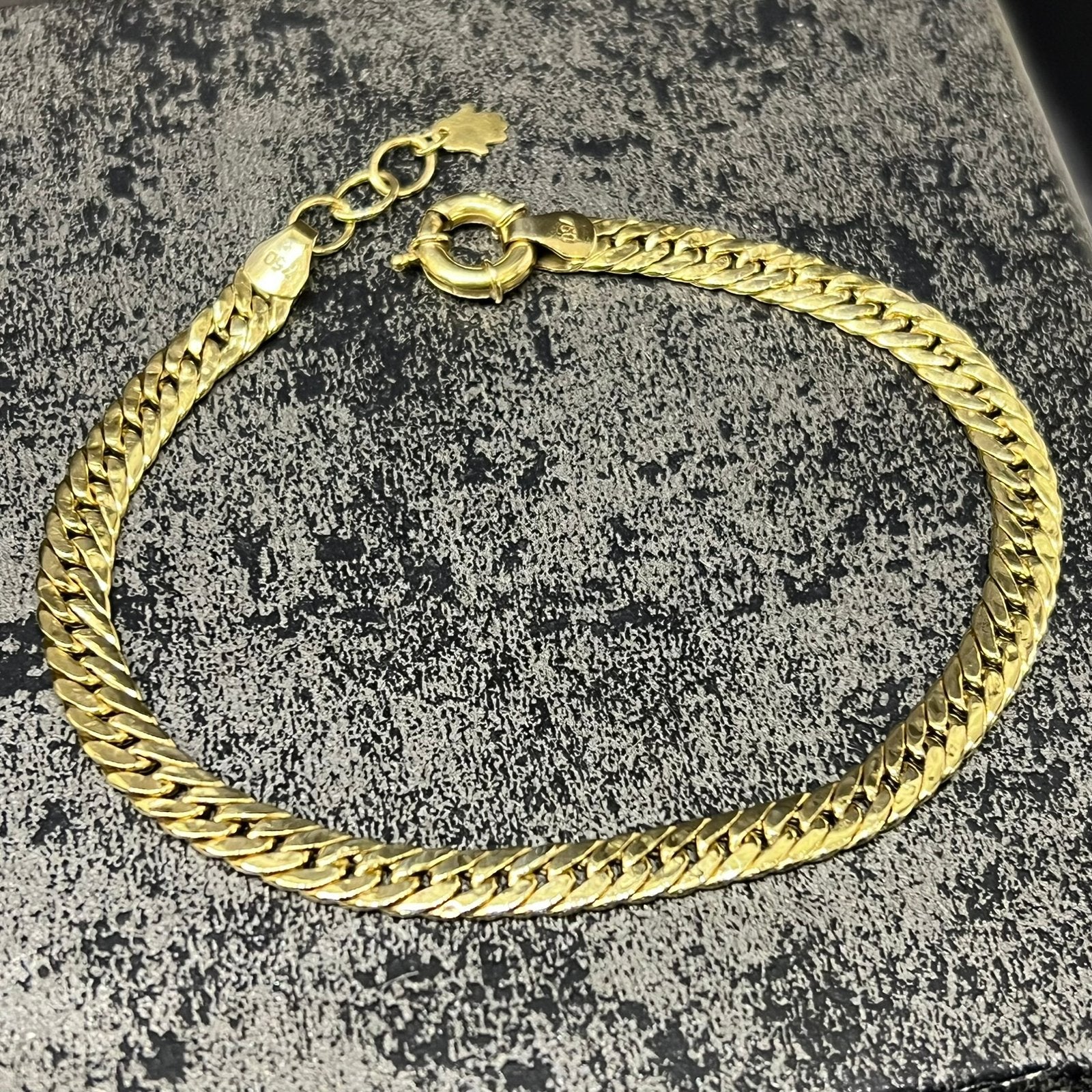 18 karaat gouden armband gourmet schakel, Ophalen of Verzenden, Nieuw, Goud