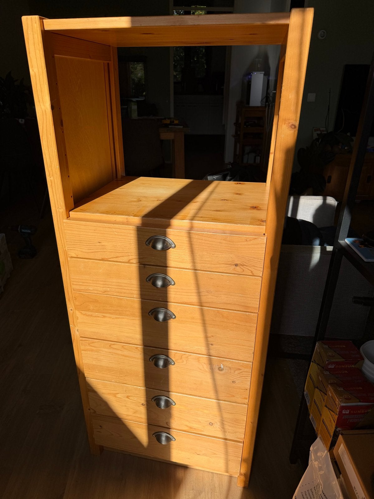 Lundia Kast met 6 laden - 128x50x40 cm, Ophalen, Gebruikt