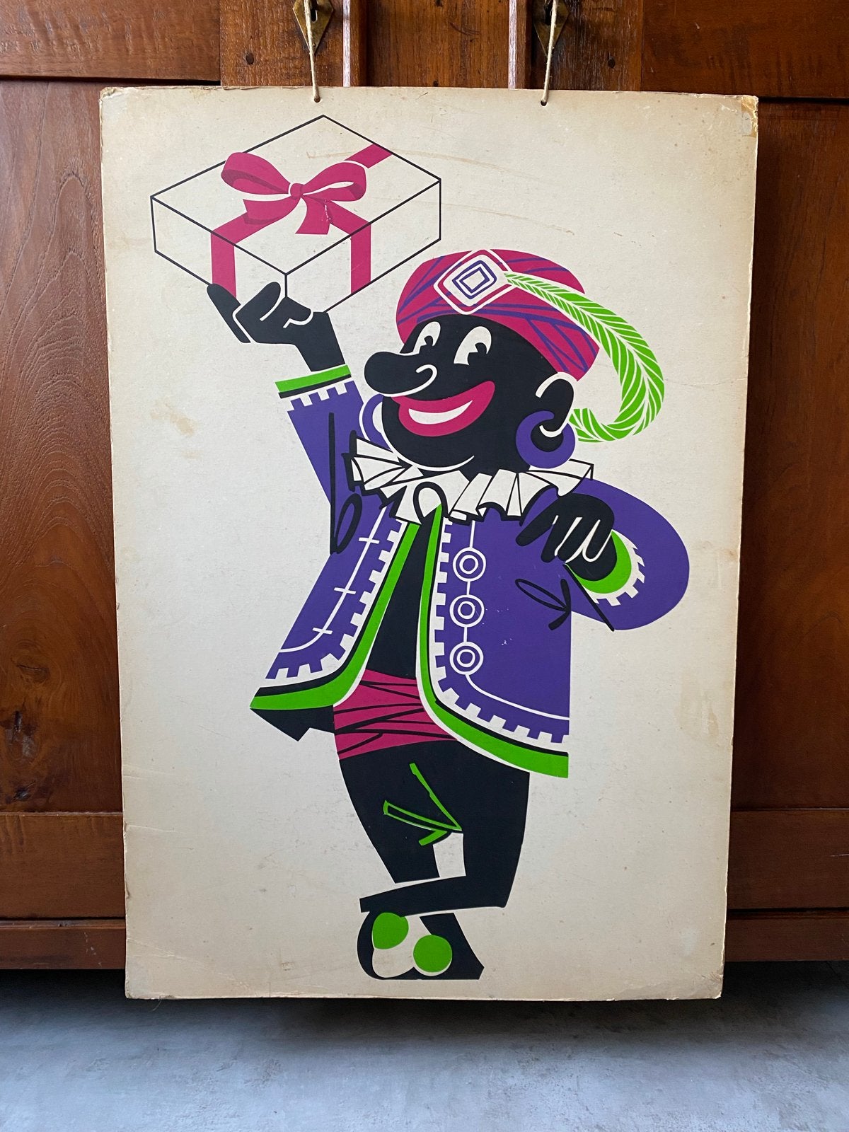Vintage reclameplaat Sinterklaas feest, Ophalen