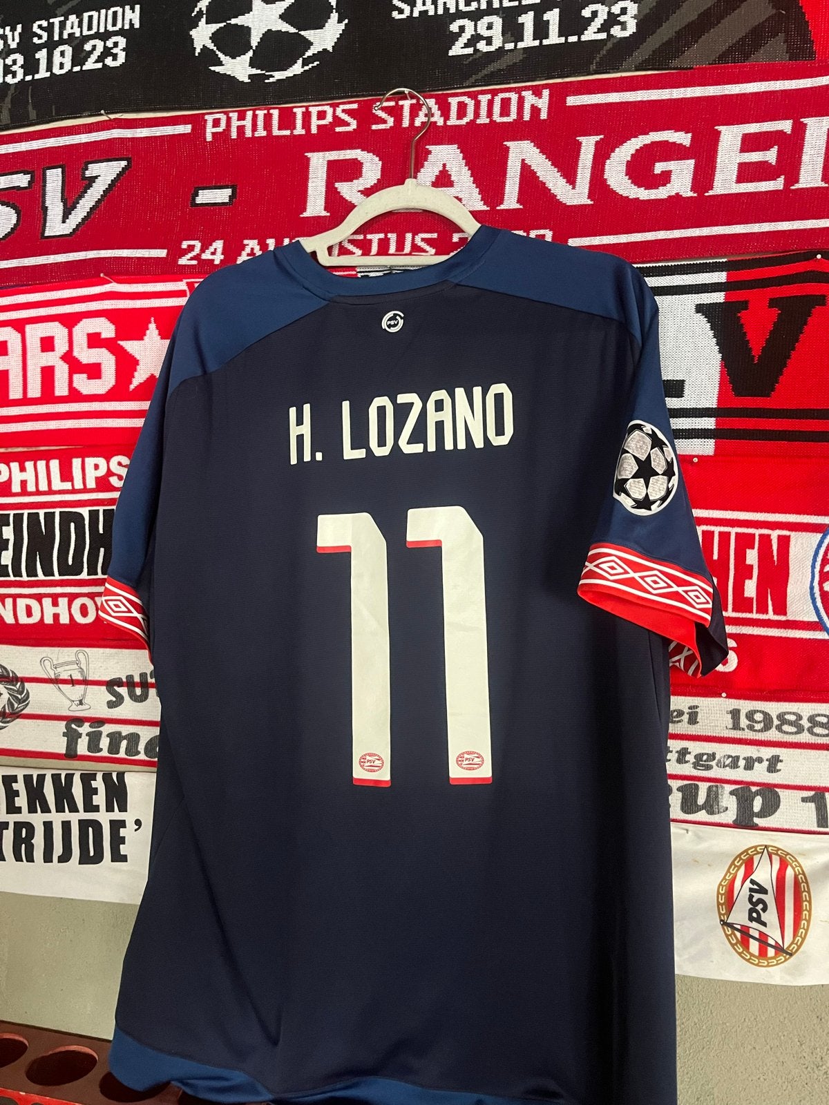 PSV H. Lozano shirt maat XL, Sport en Fitness, Maat XL, Ophalen of Verzenden, Zo goed als nieuw, Shirt