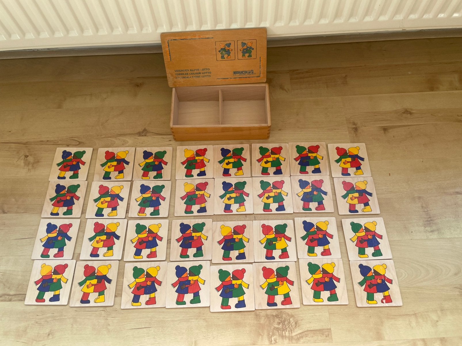 Educo Vrienden Kleur Lotto Houten leerspel 100% compleet, Ophalen of Verzenden, Zo goed als nieuw