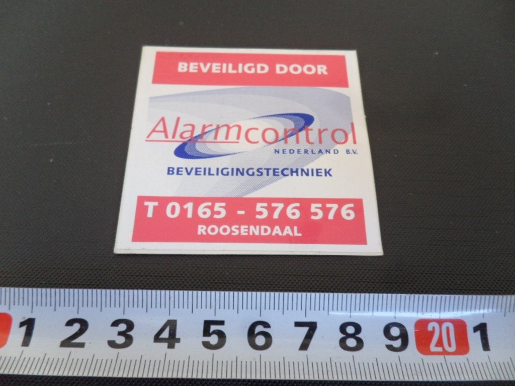 sticker Roosendaal ALARM Control beveiligingstechniek, Ophalen, Zo goed als nieuw