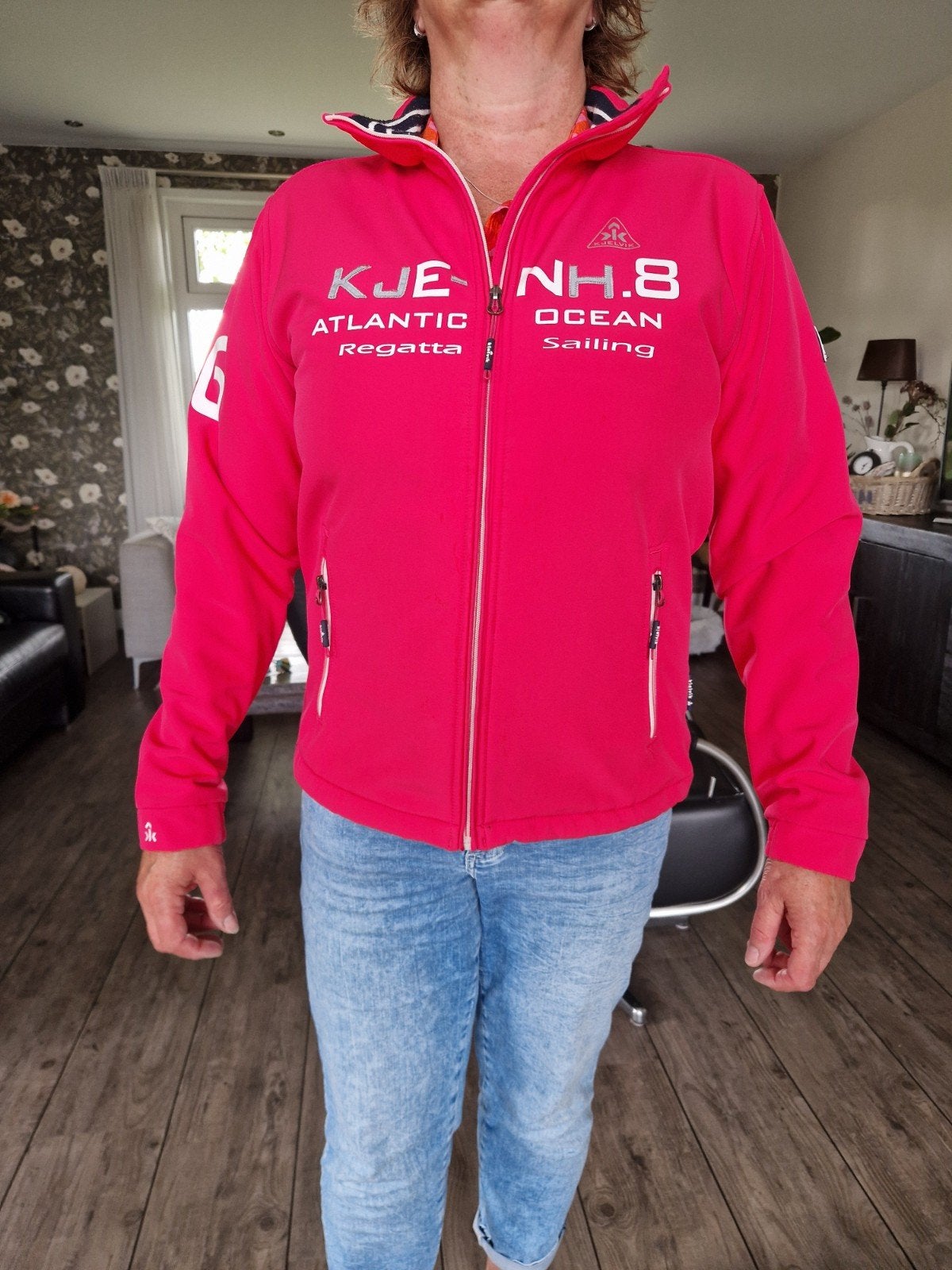 roze zomer jas tussenjas maat 46, Ophalen of Verzenden, Zo goed als nieuw, Maat 46/48 (XL) of groter, Roze