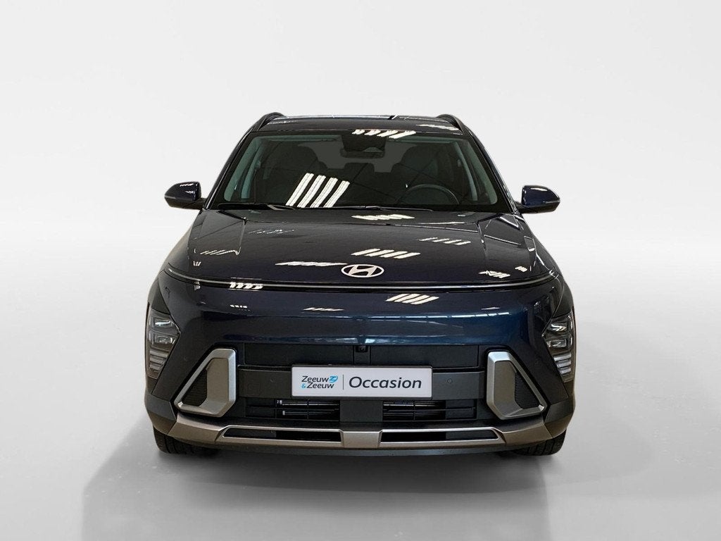 Hyundai Kona 1.6 HYBRID | PREMIUM | LEDER | NL-AUTO |, Auto's, Hyundai, 137 pk, Gebruikt, Euro 6, Blauw