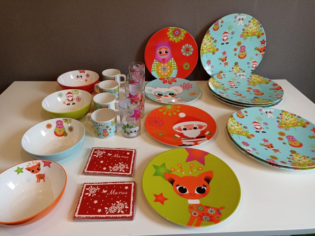 Nieuw Kunstof Servies AH Kerst-editie, Overige materialen, Nieuw, Ophalen of Verzenden, Overige stijlen