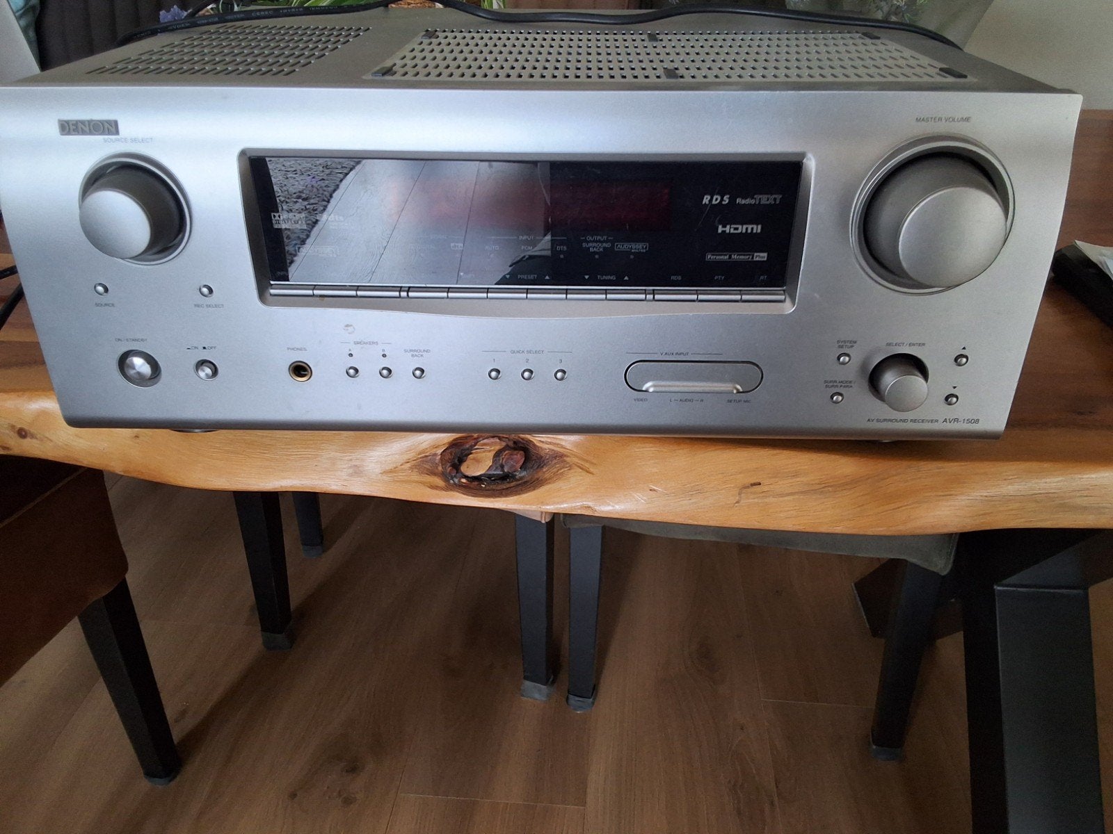 Denon AVR-1508 AV Receiver - Zilverkleurig met RC, Ophalen, Gebruikt, Denon