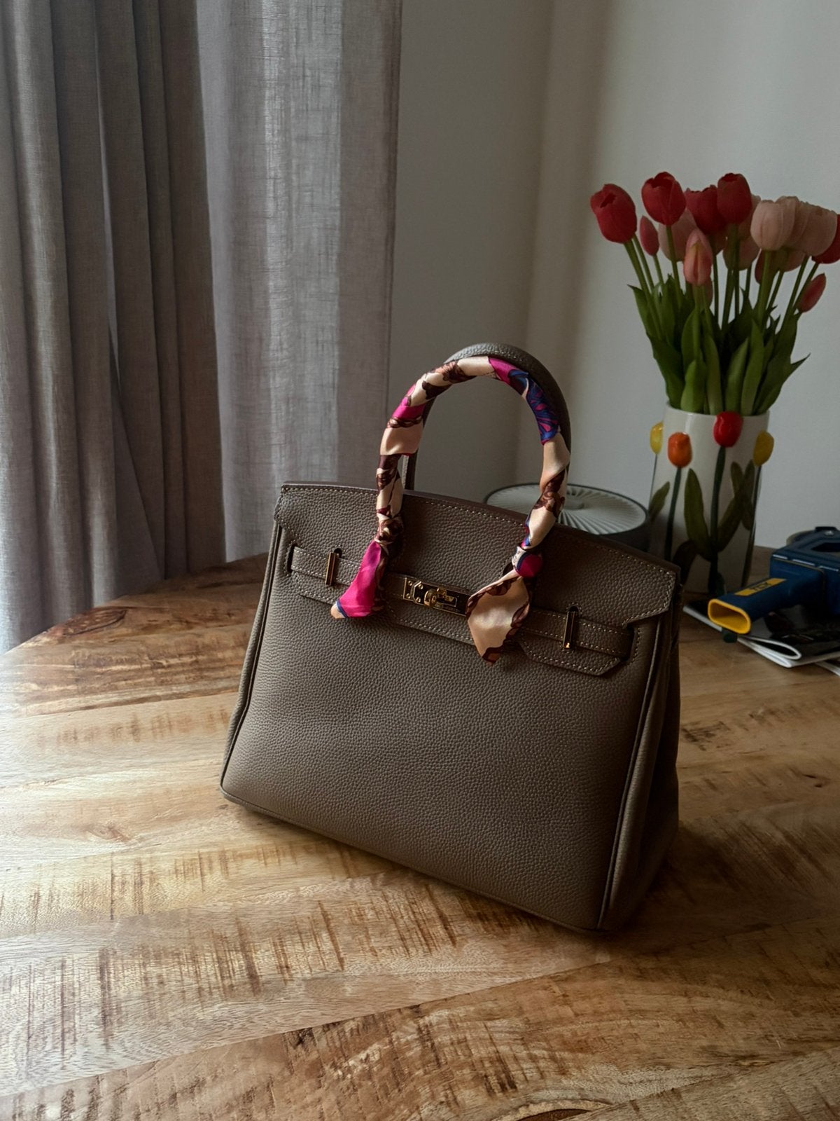 Birkin 30 Etoupe, Ophalen, Zo goed als nieuw, Zwart, Handtas