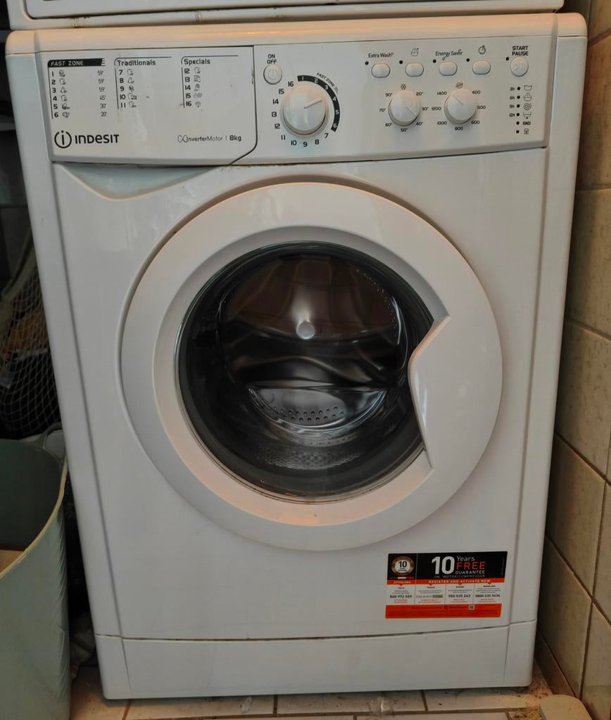 Indesit EWC 81483 W EU N Wasmachine - 8kg, Voorlader, Ophalen, 8 tot 10 kg, Voorlader, 85 tot 90 cm