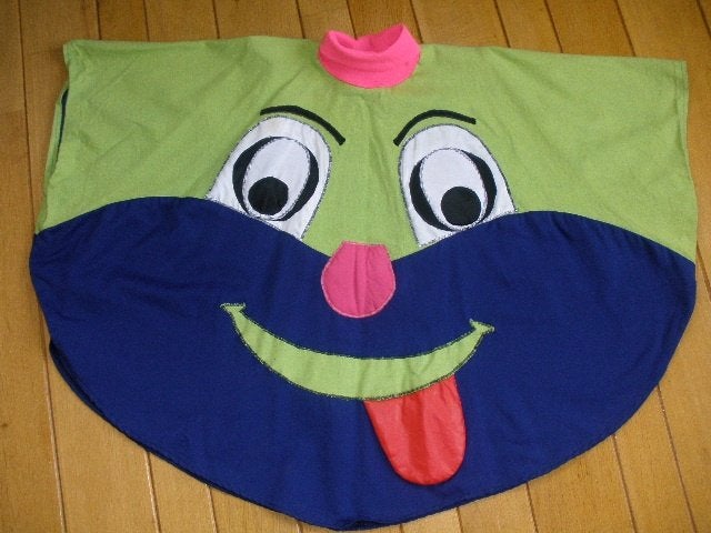 Lime groene cape, Ophalen of Verzenden, Zo goed als nieuw, 110 t/m 116, Jongen of Meisje