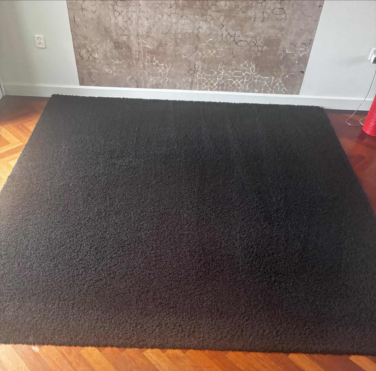 Bonaparte tapijt met rubberen rug, 250 x 250 cm, Ophalen, Gebruikt, Zwart, Vierkant