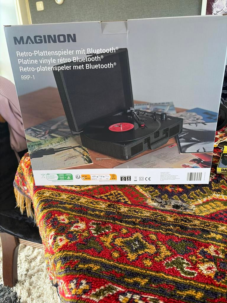Nieuwe Maginon RRP-1 Retro Platenspeler met Bluetooth, Automatisch, Nieuw, Platenspeler, Ophalen