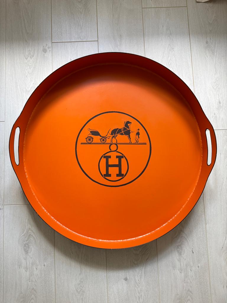 Oranje dienblad groot, Ophalen of Verzenden