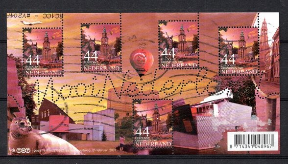 gestempeld velletje. Jaar 2008. mooi Nederland, Ophalen of Verzenden, Na 1940, Gestempeld