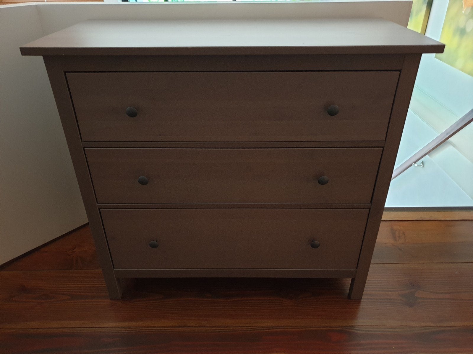 IKEA Hemnes ladekast/commode in bruin/grijs - z.g.a.n., Ophalen, Gebruikt, 100 tot 150 cm, 3 of 4 laden