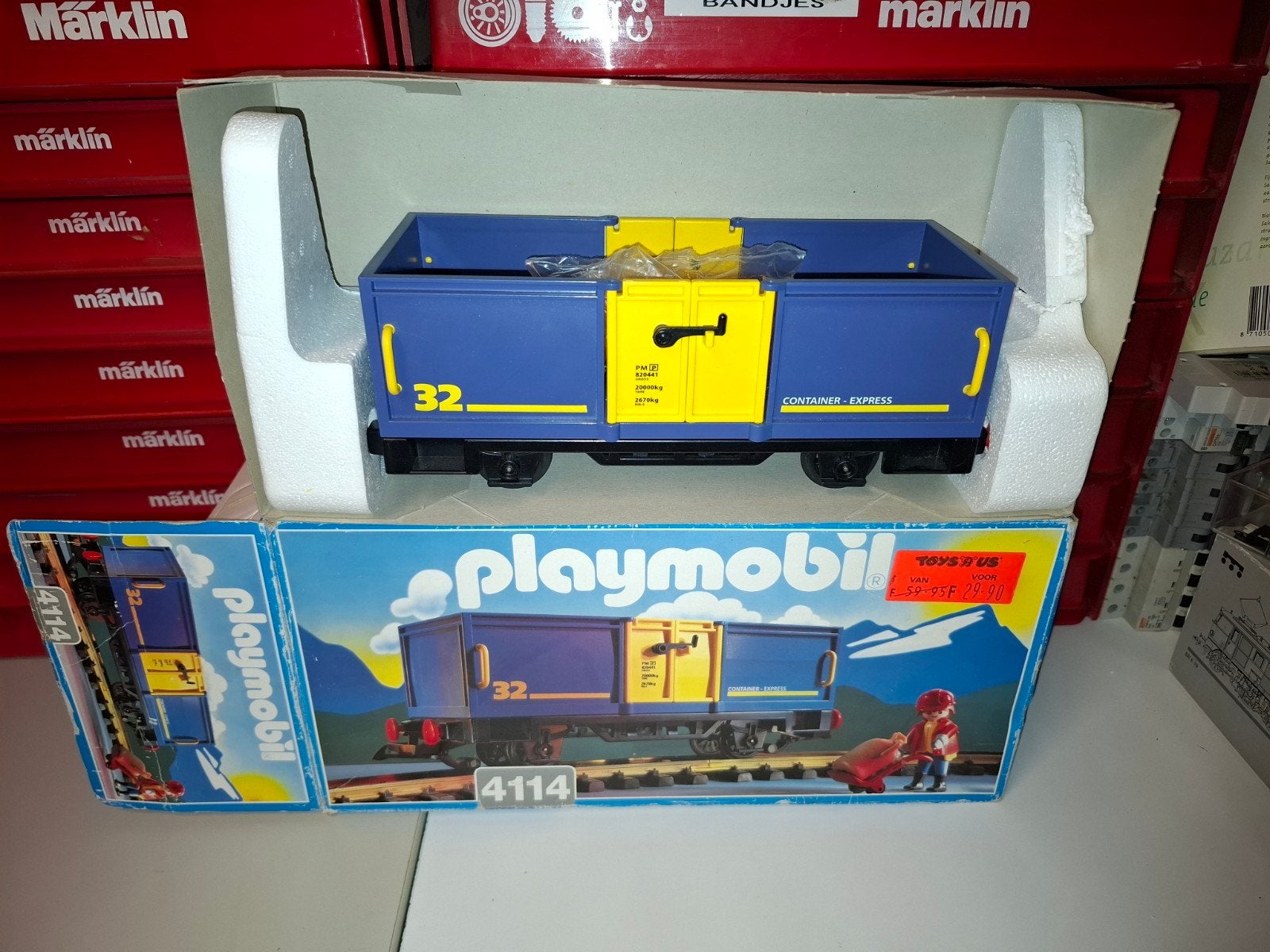 Playmobil lgb  hoge bak wagon in ovp 4114, Ophalen of Verzenden, Gelijkstroom, Wagon, LGB
